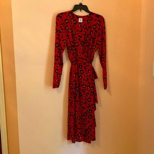 Siren Wrap Dress (Item 5771). Red and Black tiered wrap dress or topper.